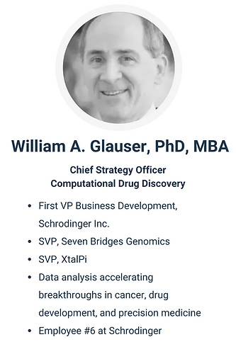 william a glauser phd mba chief stratefic officer computational drug discovery at IBIS therapeutics